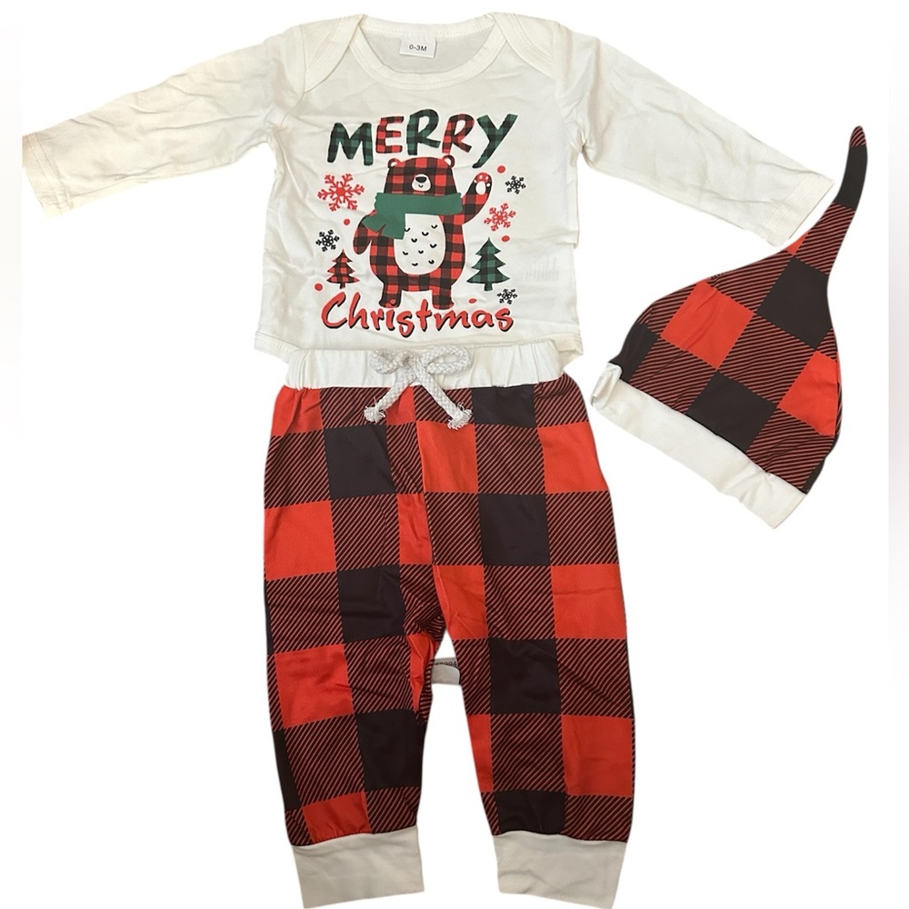 ⚡️ NIP Festive Christmas Outfit with Hat Size 0-3mo